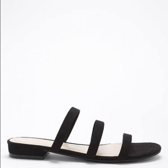 Strappy Faux Suede Slide Sandals - Picture 3 of 4